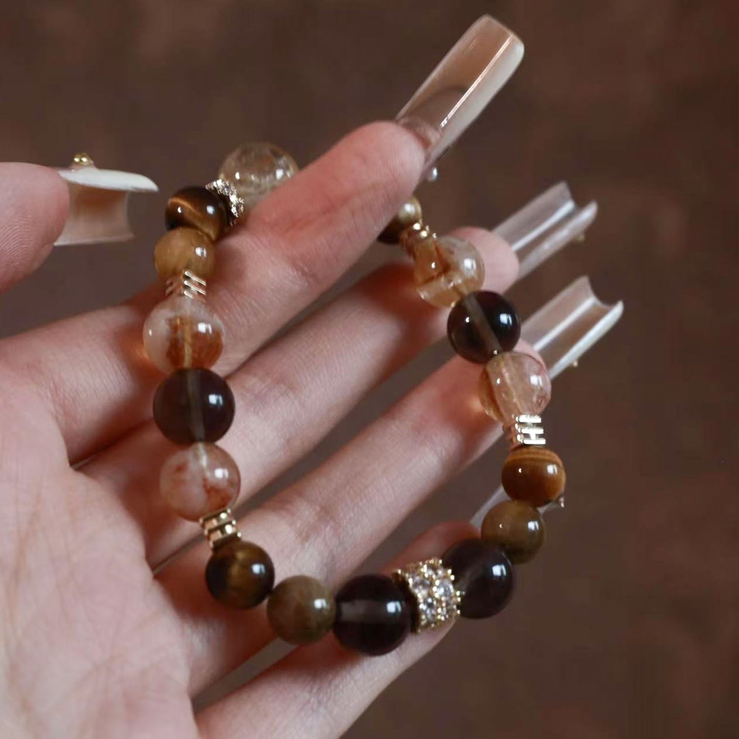 joudwass Golden Citrine Fortune Bracelet, Powerful Money Abundance Stone, Attracts Success and Good Luck