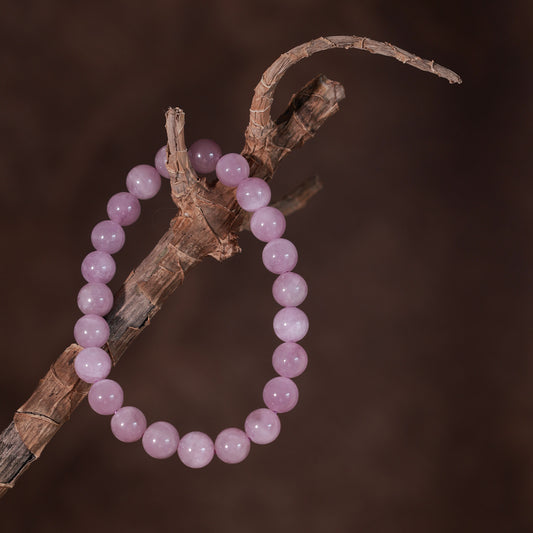 joudwass Vibrant Kunzite Bracelet Healing Crystal Jewelry Positive Energy Aura Spiritual Gift for Women Stress Relief Spiritual Jewelry
