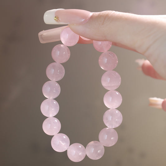 joudwass Natural Rose Quartz Bracelet - Emotional Healing, Love Magnetism & Social Harmony Crystal Jewelry for Mental Balance