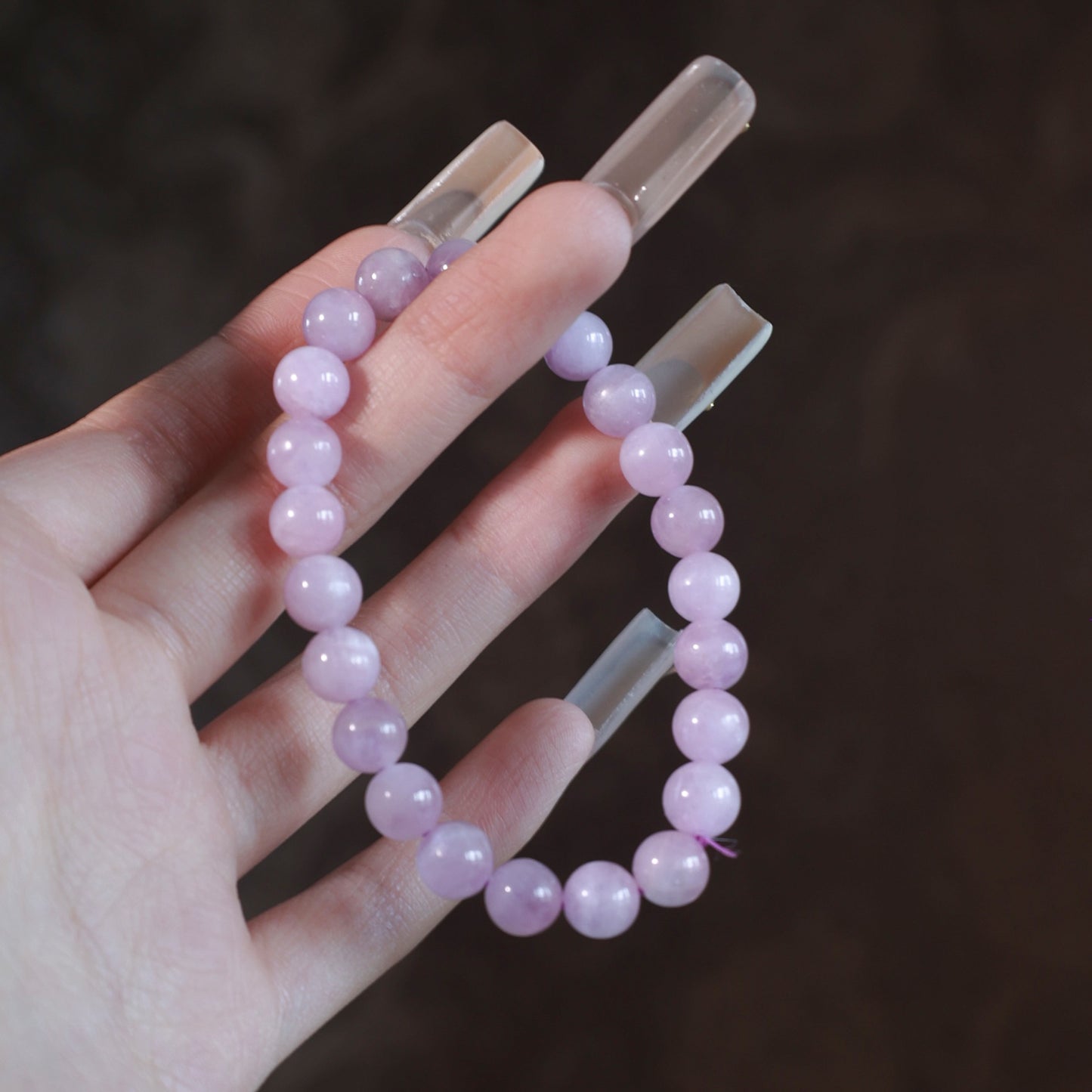 joudwass Vibrant Kunzite Bracelet Healing Crystal Jewelry Positive Energy Aura Spiritual Gift for Women Stress Relief Spiritual Jewelry